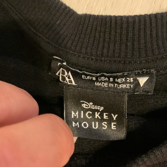 Zara Minnie mouse Disney sweatshirt‎ size S ruffle  black red - Picture 11 of 14